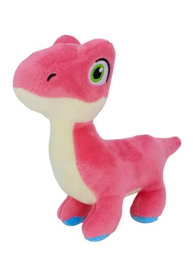 Dimpy Stuff Dinosaur Plush Toy with Egg Shell, Pink, 16 cm - Image 3